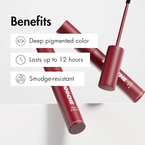 Smooche Peel-Off Lip Stain Tint – Waterproof, 12-Hour Wear, Mauve Berry
