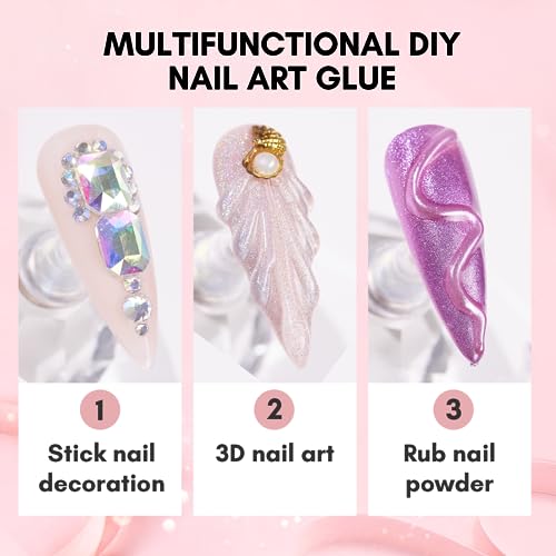 Makartt Rhinestone Nail Glue & Mini UV LED Nail Lamp Kit for Gel Nails