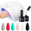 SUNUV Gel Nail Light for Nail Polish 48W UV Dryer SUNone White Hema-Free Gel Nail Polish Kit, 6 Colors Gel Polish Set