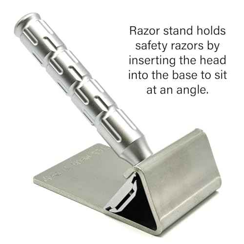 The Goodfellas' Smile 304 Stainless Steel Double Edge Safety Razor Stand, Compatible with all Standard Safety Razor Models & Brands