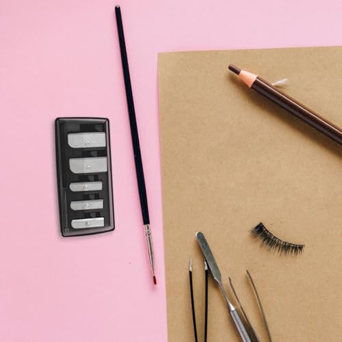 5-Hole Cosmetic Pencil Sharpener 2 Pack - Makeup Tool for Eyebrow & Lip Liner