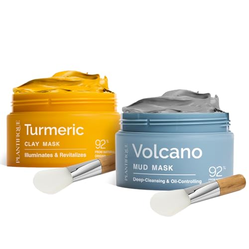 PLANTIFIQUE Korean Turmeric Clay Mask 110g – Vitamin C & Volcanic Mud