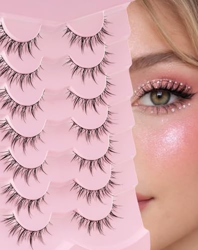 Vegan False Eyelashes 7 Pairs - Natural 3D Flared Lashes