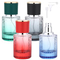 Segbeauty 1oz Perfume Refill Bottle Travel Atomizer, 4pcs Refillable Glass Cologne Travel Bottle, 30ml Perfume Spray Bottles Empty, Small Cologne Atomizer with Refill Tool Kit Blue Black Red Green