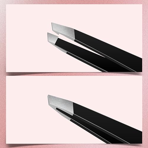 Markhor Black Majesty 4-Piece Tweezer Set for Eyebrows & Hair Removal