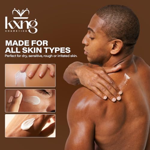 KXNG Cosmetics Organic Shea Body Butter Cream ? 4oz | Mens Body Butter for Black Men & Women with Shea, Cocoa, Mango & Coconut Oil | Moisturizing Cream for Hands, Feet & Skin ? Zaddy