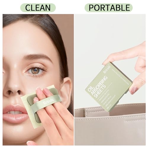 Erinde Oil Blotting Sheets for Face 300 Pack with Mirror & Puff