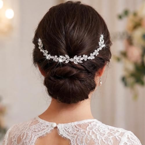 Silver Wedding Crystal Hair Comb | Bridal Rhinestone Headpiece