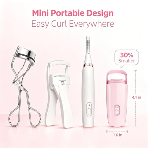 Heated Eyelash Curler with 3 Temp Settings & USB-C Charging