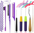 Nalexmi 15-Piece Crochet Hook Kit for Braids, Locs & Twist Extensions