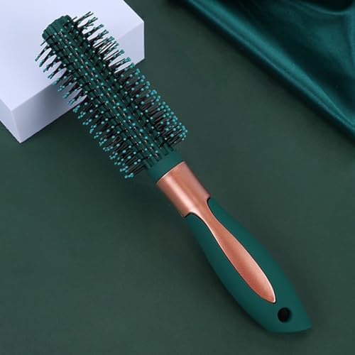 Reazana Styling Brushes Detangling Brush Blow Drying Detangler Hairbrush Nylon Bristle Pins Anti-Static Massage Hair Brush Fashion Comb for Women and Girls Thick Curly Wavy Dry and Wet Hair (Round)