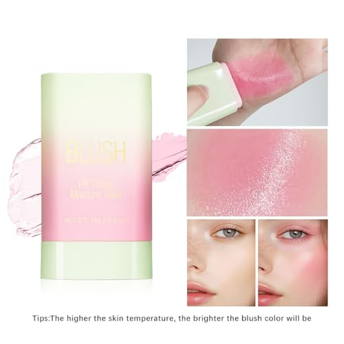 FYEBOO pH Color Changing Blush Stick, Multi-use Lip Tint