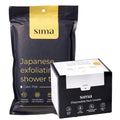 Sima - Bundle - Exfoliating Face & Body Scrub Towel Pink + Gentle Face Cloth