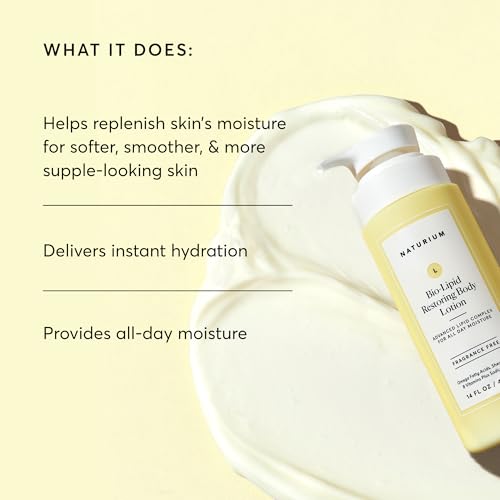 Naturium Bio-Lipid Restoring Body Lotion 14 fl oz with Omega Fatty Acids - Vegan & Cruelty-Free