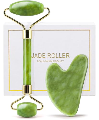 Jade Roller & Gua Sha Set - Reduce Puffiness & Wrinkles
