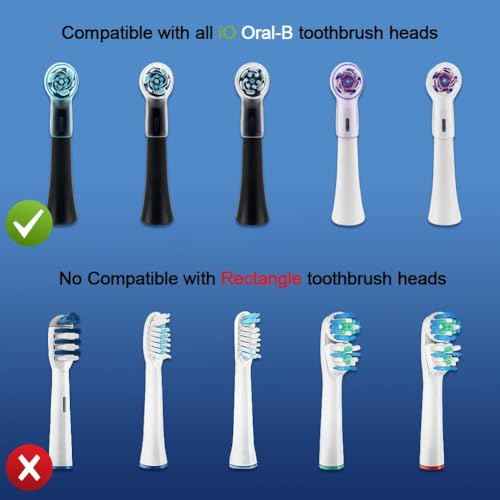 6 Pack Toothbrush Covers Compatible with Oral B iO Replacement Heads, Toothbrush Cover Caps Compatible with Oral B Pro1000 Electric Toothbrush Head£¬iO Toothbrush Head Cover for Travel & Home
