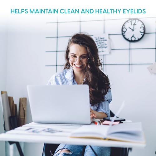 Clear C Eyelid Wipes Pre-Moistened for Dry Eyes ? Rinse Free Eye Lid Cleaning Wipes ? Individually Wrapped Travel Eye Wipes, 1 Box of 30