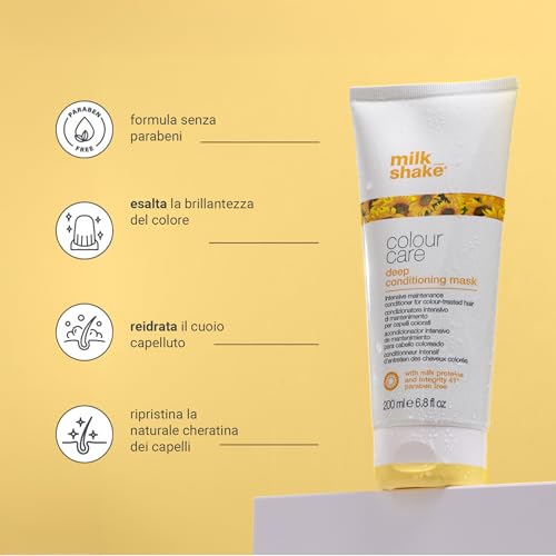 milk_shake Colour Care Deep Conditioning Mask | for color-treated hair | intensive moisture treatment with milk proteins, coconut oil & Integrity 41¢ç to protect and smooth