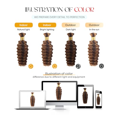 Human Braiding Hair 18 Inch 100g Deep Wave Ombre Bundles for Knotless & Boho Braid Styles