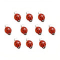 10 Pcs Ladybug Hair Clips - Red Cute Bug Accessories