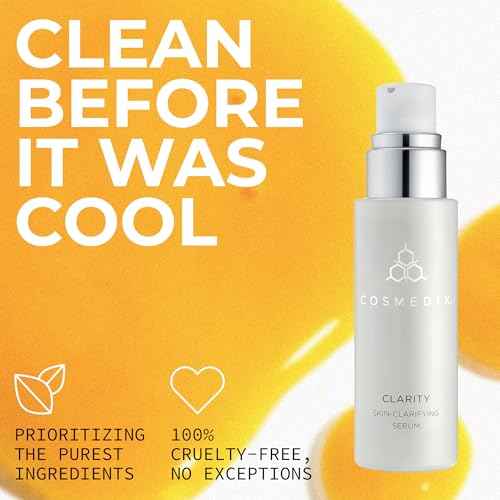 COSMEDIX Clarity Skin-Clarifying Serum - Moisturizing Facial Serum for Smoother, Clearer-Looking Skin & Natural Glow - Moisture-Rich Skin Care for Fine Lines & Uneven Skin Tone