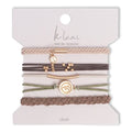 K'lani Climb Hair Tie Bracelets - Set of 5 Elastic Ponytail Holders