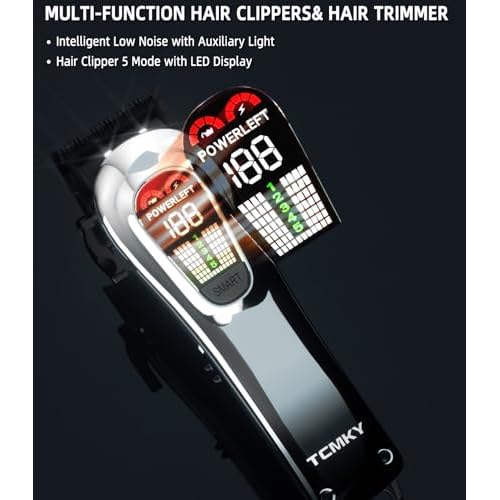 Hair Clippers for Men, Professional Clippers and Trimmers Set, Cordless Clippers for Hair Cutting, Beard Trimmer, Barber Clippers, Rechargeable Electric Shaver
