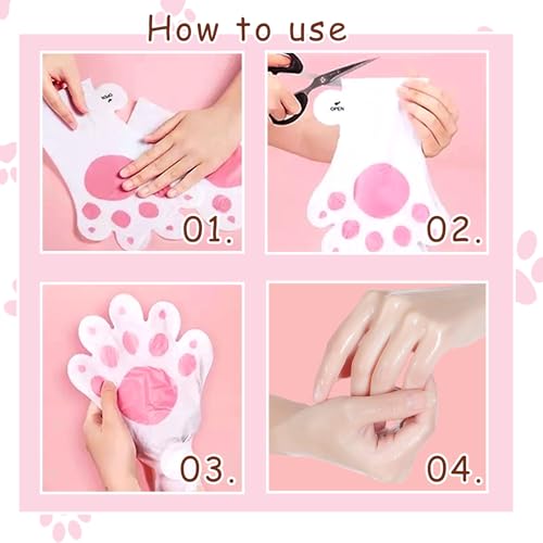 Hydrating Exfoliating Hand Mask Gloves for Dry Cracked Hands - 6 Pairs