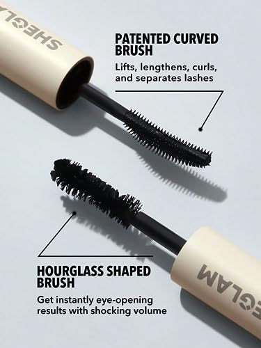 SHEGLAM 2-in-1 Black Washable Volume & Length Mascara Dual-Ended Long-Lasting