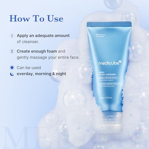 medicube Zero Foam Cleanser and Pore Brush Set | Deep Pore Cleansing for Fresh, Clear, and Smooth Skin
