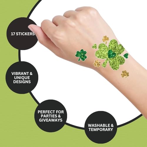 Shamrock Glitter Body Jewelry - St. Patrick's Day