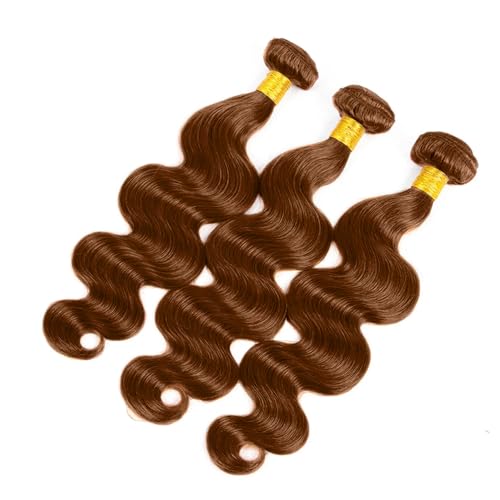 #30 Brown Body Wave Hair Bundles 20" - Brazilian Virgin Human Hair