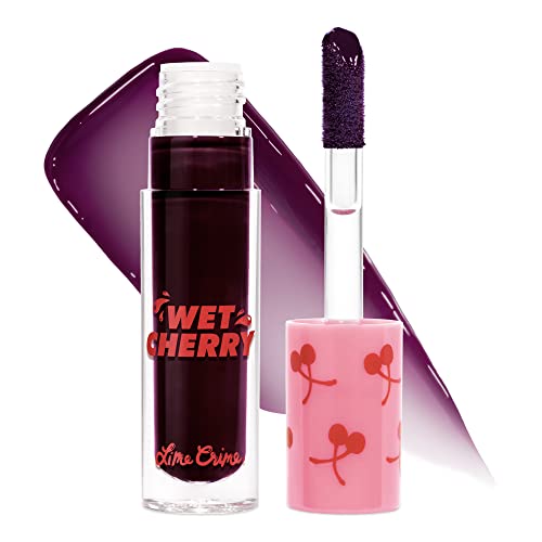 Lime Crime Wet Cherry Lip Gloss, Black Cherry (Deep Red Black) - Cherry Scented Lightweight, Plumping & Comfortable Ultra Glossy Sheen That Won't Stick - Won't Bleed or Crease - Vegan Makeup