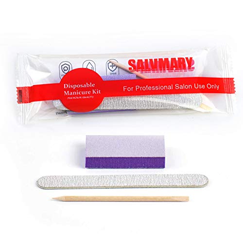 Nail Shine Buffer Blocks & Professional Disposable Manicure Kit Bundle