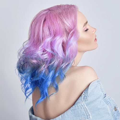 Blue Hair Highlighting Cap Kit with Crochet Hook for DIY & Salon Coloring
