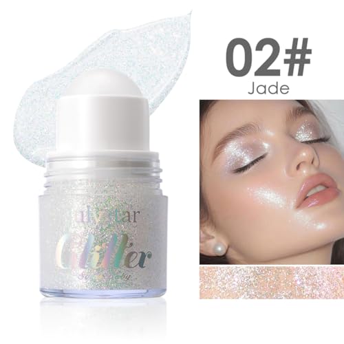 Roll-On Body Glitter Gel - Holographic Mermaid Sequins (2 Pack)