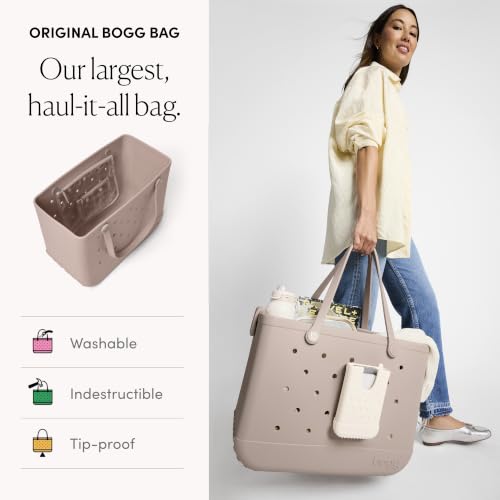 BOGG BAG Original Large Tote with Under the Sea Foam Pattern, 19" x 14" x 9" for Beach Pool Boat Sports