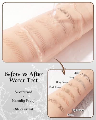 12-Piece Waterproof Eyebrow Pencil Set with Microblading Tips