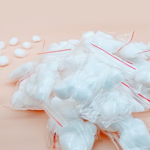 Mini Individually Wrapped Cotton Balls - 1000 Count (100 Packs of 10)