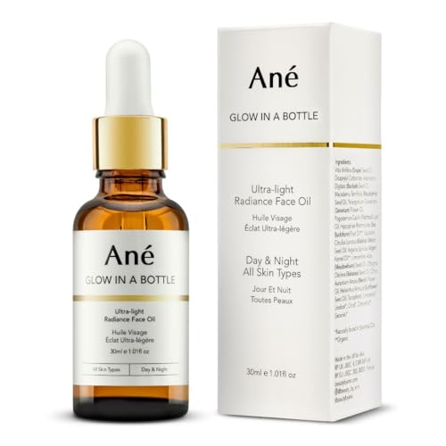 An? Glow in a Bottle Anti-Ageing Vegan Facial Oil for All Skin Types - 100% Natural Plant Oils including Argan, Grapeseed and Squalane