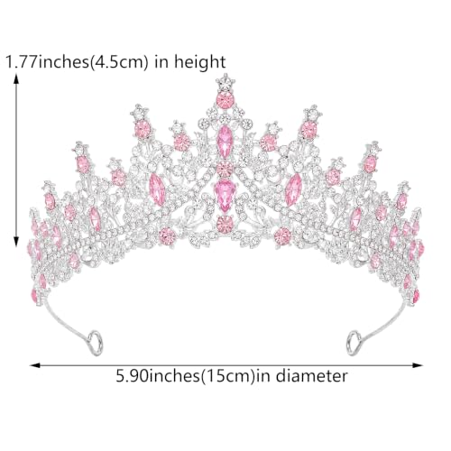 Queen Crown Rhinestone Tiara for Women - Bridal & Party Accessory