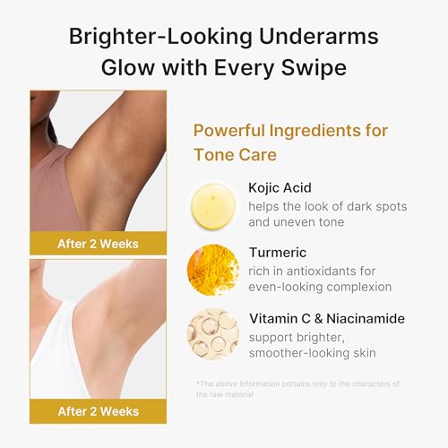 Kojic Acid & Turmeric Deodorant Stick for Women & Men, 2.92 oz