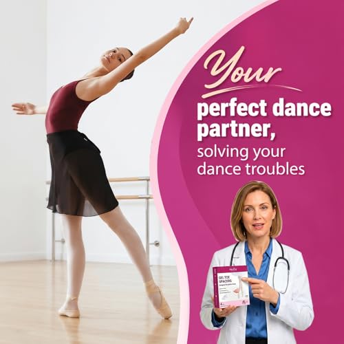 Welnove Gel Toe Spacers for Ballet Pointe Shoes, 8 Pack