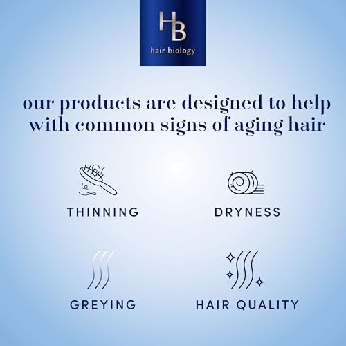 Hair Biology Purple Shampoo & Conditioner Set for Grey Hair, 12.8 Fl Oz