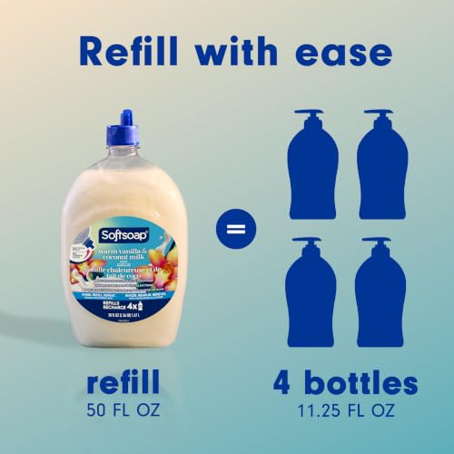 Softsoap Liquid Hand Soap Refill, Warm Vanilla & Coconut Milk, 50 fl oz