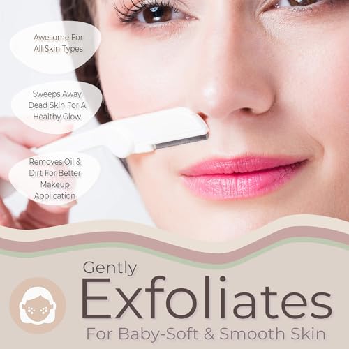 Dermaplane Razor for Women - 9 Count Facial Shaver with Safety Guard
