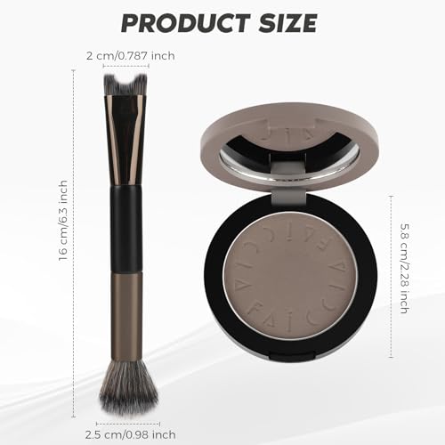 Cool Toned Contour Palette with 2-in-1 Brush & Mirror