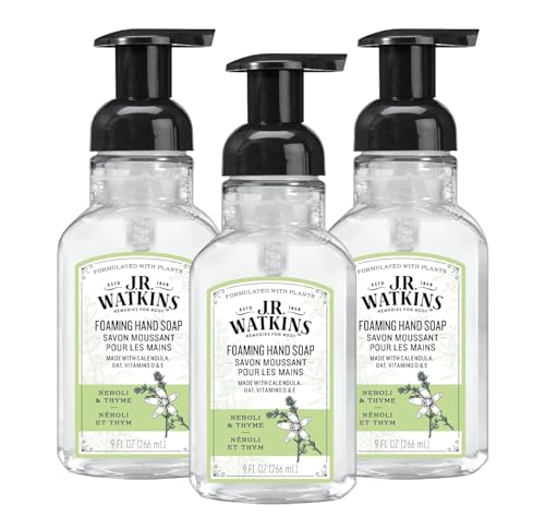 J.R. Watkins Neroli & Thyme Foam Hand Soap Dispenser 3 Pack, 9 fl oz