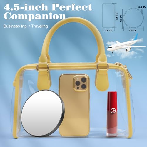 Black 40X Magnifying Makeup Mirror with Suction Cups - 4.5 Inch Portable