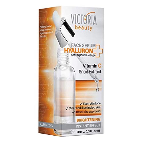 Victoria Beauty Hyaluron+ Brightening Face Serum with Hyaluronic Acid and Vitamin C ? The Best Anti-Aging and Anti-Wrinkle Moisturizer, 20ml